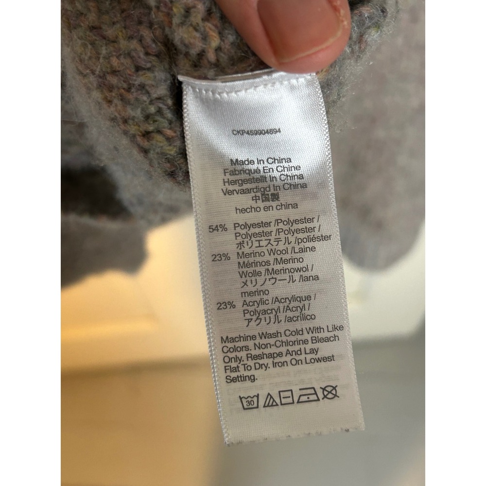 Madewell Dalny Notch-Collar Cardigan Sweater Marled Pansy Small - Picture 3 of 6
